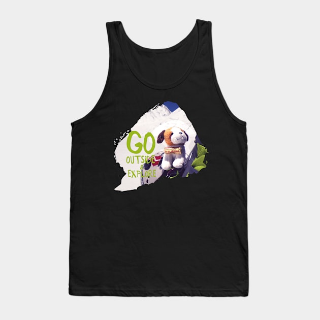 Go Outside & Explore - puppy Tank Top by vishi